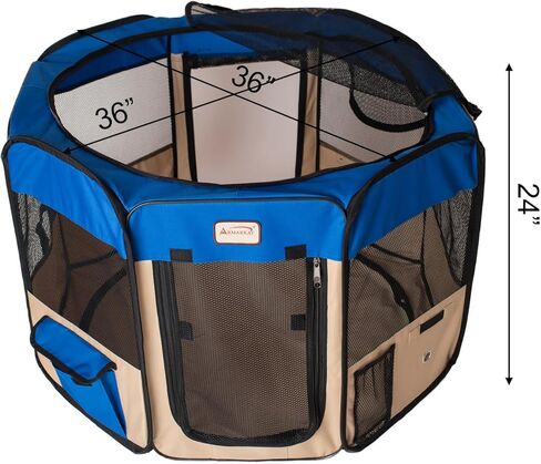 Armarkat PP001B Blue and Beige Portable Playpen in Saudi Arabia