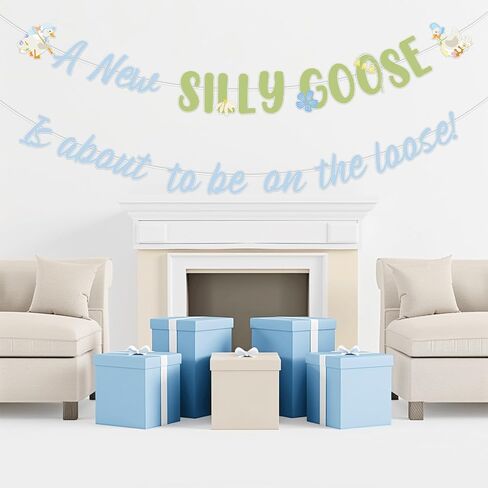 Silly Goose Baby Shower Decor Goose Baby Shower Decors A New Silly Goose Is About To Be On The Loose Banner Floral Goose Gender Reveal Decors Fun Farm Animal Geese Birthday Decor Flower Lawn Party Supplies in Saudi Arabia
