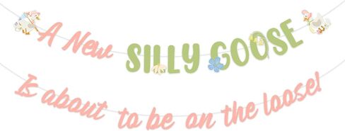 Silly Goose Baby Shower Decor Goose Baby Shower Decors A New Silly Goose Is About To Be On The Loose Banner Floral Goose Gender Reveal Decors Fun Farm Animal Geese Birthday Decor Flower Lawn Party Supplies in Saudi Arabia