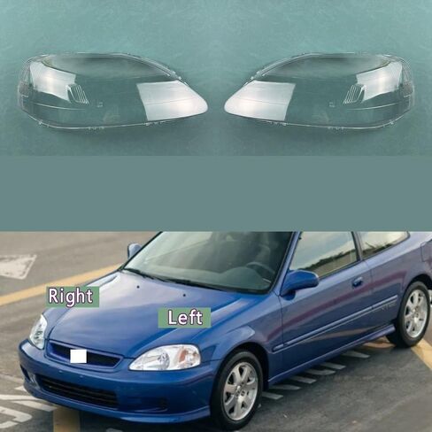 غطاء أمامي شفاف متوافق مع H-onda Civic 1999-2001 - غلاف بديل زجاجي (1 يمين) in Saudi Arabia