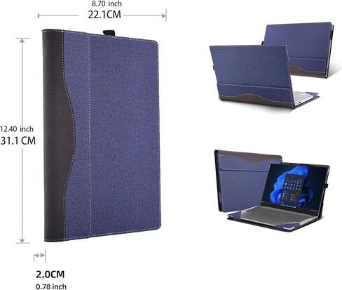 Laptop Case for Lenovo IdeaPad Pro 5 14AKP10|14IAH10 | 14ASP10|14IMH9| 14AHP9 |IdeaPad Pro 5i (14, 9) 14" All Inclusive Drop Case PU Leather Protective Laptop Bag Detachable Shell (Gray) in Saudi Arabia
