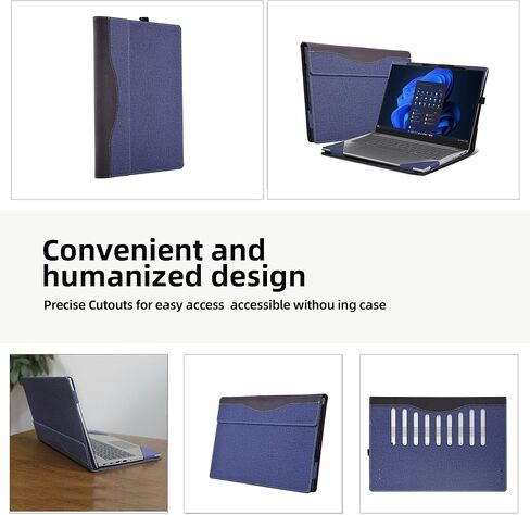 Laptop Case for Lenovo IdeaPad Pro 5 14AKP10|14IAH10 | 14ASP10|14IMH9| 14AHP9 |IdeaPad Pro 5i (14, 9) 14" All Inclusive Drop Case PU Leather Protective Laptop Bag Detachable Shell (Gray) in Saudi Arabia
