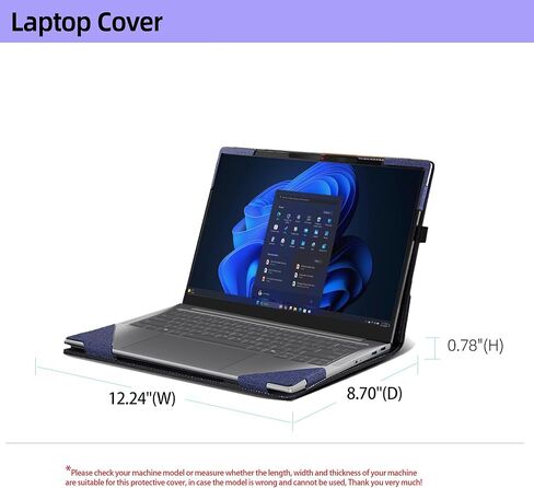 Laptop Case for Lenovo IdeaPad Pro 5 14AKP10|14IAH10 | 14ASP10|14IMH9| 14AHP9 |IdeaPad Pro 5i (14, 9) 14" All Inclusive Drop Case PU Leather Protective Laptop Bag Detachable Shell (Gray) in Saudi Arabia