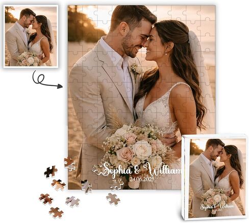 Custom Anime Photo Jigsaw Puzzle, Custom Picture Puzzle, Realistic Photo Print from Your Image, Date Night Activity, Gifts for Him, Her, Wife, Husband, Gift for Valentine, Couple in Saudi Arabia