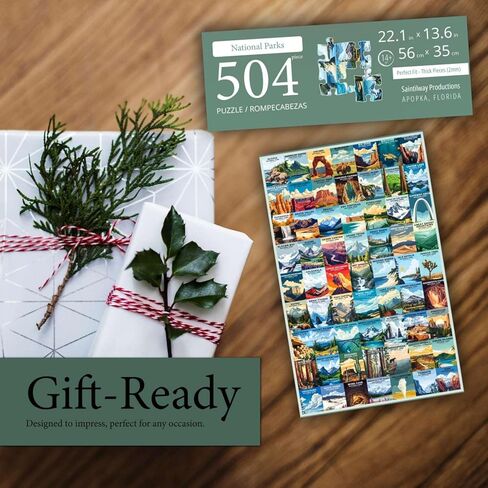 ألغاز الصور المقطوعة للبالغين 500 قطعة - ملونة وفريدة من نوعها مع ملصق كبير - حروف على الظهر - فن الذكاء الاصطناعي - Rompecabezas para Adultos - هدايا للبالغين والأزواج والمراهقين (المتنزهات الوطنية) in Kuwait