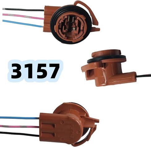 3156 3157 4 قطع سلكية مسبقًا، وصلة مقبس ضفيرة، تركيب مصابيح LED بديلة لسيارة شيفروليه سيلفرادو GM-C سييرا، ضوء إشارة الانعطاف، ضوء الفرامل، ضوء النهار الجري in Kuwait