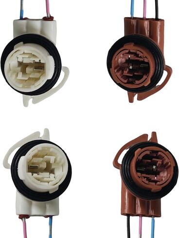 3156 3157 4 قطع سلكية مسبقًا، وصلة مقبس ضفيرة، تركيب مصابيح LED بديلة لسيارة شيفروليه سيلفرادو GM-C سييرا، ضوء إشارة الانعطاف، ضوء الفرامل، ضوء النهار الجري in Kuwait