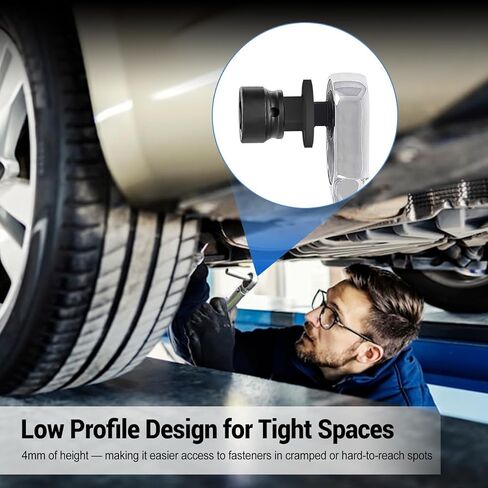 2025 Low Profile Impact Socket Adapter Set, Socket Adapter Set for Tight Spaces, Ratchet Adapter Set, 3/8" to 1/2", 1/4" to 3/8", 1/2" to 3/4", 3/4" to 1", 4PCS in Saudi Arabia