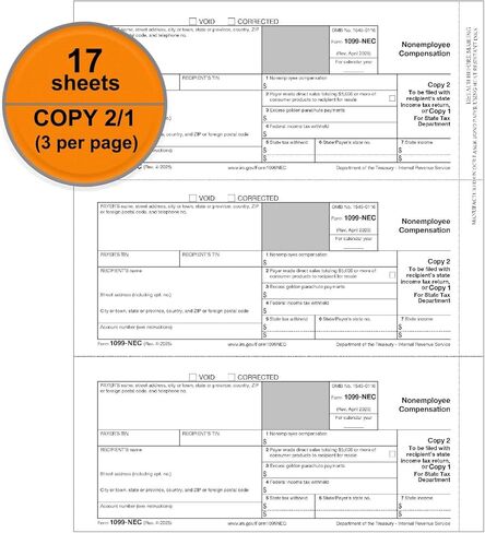 1099 MISC Forms 2024 with Envelopes,25 Vendor Kit of Laser Forms,Compatible with QuickBooks and Accounting Software in Kuwait