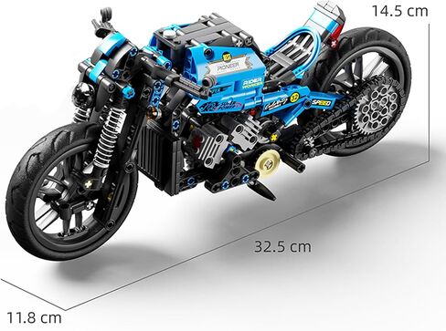 Techno-Mechanical Motorcycle Building Blocks Set, STEM Education Learning Toys, Creative DIY Racing Blocks, Collectible Models, Surprise Gift for Children 8-14 Years Old 469 Pcs in Kuwait