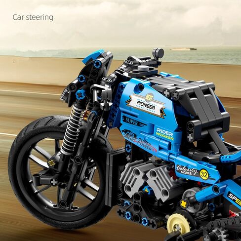 Techno-Mechanical Motorcycle Building Blocks Set, STEM Education Learning Toys, Creative DIY Racing Blocks, Collectible Models, Surprise Gift for Children 8-14 Years Old 469 Pcs in Kuwait