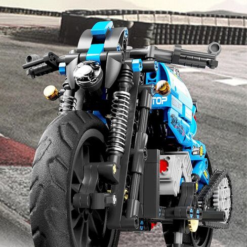 Techno-Mechanical Motorcycle Building Blocks Set, STEM Education Learning Toys, Creative DIY Racing Blocks, Collectible Models, Surprise Gift for Children 8-14 Years Old 469 Pcs in Kuwait