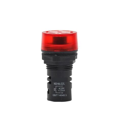 ضوء إشارة LED ND16-22LC أحمر 24 فولت 36 فولت 110 فولت 220 فولت 380 فولت طنان (ND16-22LCredAC380V) in Saudi Arabia