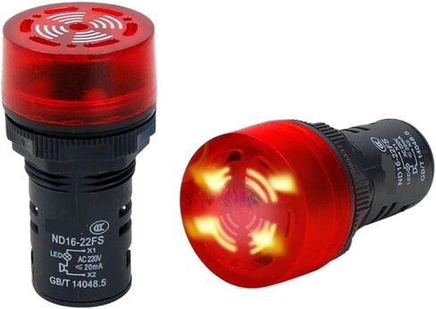 LED Sound and Light Buzzer SM Flash AD Alarm Light ND16-22FS with 220V Siren 24V(About 80dB 24VACDC) in Saudi Arabia