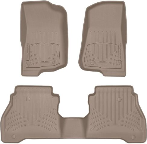 سجادات أرضية Weathertech FloorLiner HP Custom Fit لسيارة Jeep Gladiator الصف الأول والثاني (441313-1-4IM)، أسود in Kuwait