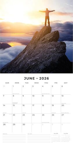 تقويم الحائط الشهري التحفيزي لعام 2026 من ريد روبن | 12 بوصة × 24 بوصة مفتوح | ورق سميك وقوي ممتاز | تقويم قابل للتعليق لمدة 12 شهرًا | ملاحظات مسطرة ومنطقة المهام | صور حية | خالية من البلاستيك in Saudi Arabia
