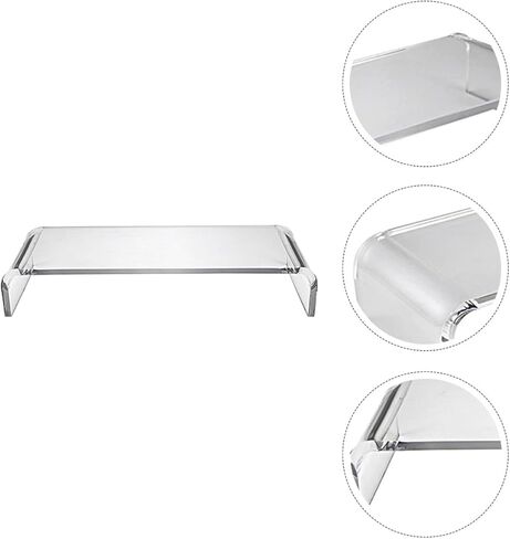 Veemoon Acrylic Monitor Stand Riser 40X20X10Cm Computer Monitor Holder with Keyboard Storage for Home Office Desk Organization in Saudi Arabia