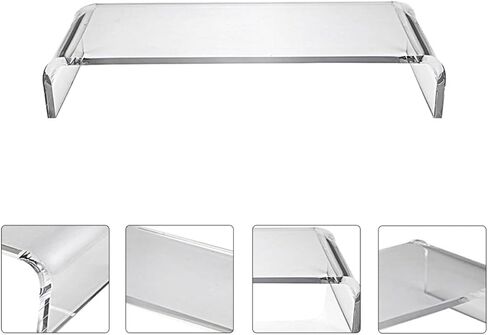 Veemoon Acrylic Monitor Stand Riser 40X20X10Cm Computer Monitor Holder with Keyboard Storage for Home Office Desk Organization in Saudi Arabia