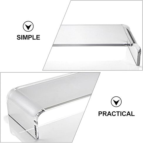 Veemoon Acrylic Monitor Stand Riser 40X20X10Cm Computer Monitor Holder with Keyboard Storage for Home Office Desk Organization in Saudi Arabia