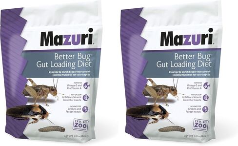 Mazuri | Better Bug Gut-Loading Cricket Diet | 8 Ounce (8 OZ) Bag in Saudi Arabia