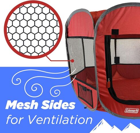 Coleman Foldable Portable Pet Playpen, 36" x 36" x 23", Navy and Teal in Saudi Arabia