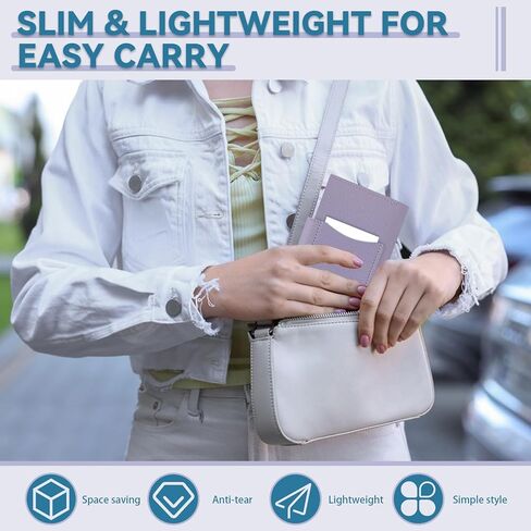 2 Pack 2-Slot Cash Envelope Wallet, Money Organizer & Credit Card Holder, PU Leather Cash Stuffing Wallet for Women Men Budgeting Cash Check Bill, Blue + Purple in Saudi Arabia