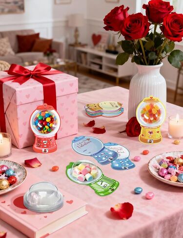 36 قطعة من بطاقات عيد الحب للأطفال مع حاملات المكافآت - بطاقات تهنئة للتبادل في الفصل الدراسي للأولاد والبنات، هدايا بطاقات الحلوى DIY لحفلات عيد الحب المدرسية (الحلوى غير متضمنة) in Kuwait