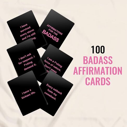 Badass Affirmation Cards - 100 Daily Motivational Birthday Gifts for Women, Affirmations Cards for Her, Best Friend, Sister, Daughter, Mom and More. in Saudi Arabia