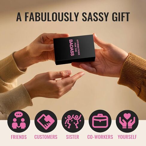 Badass Affirmation Cards - 100 Daily Motivational Birthday Gifts for Women, Affirmations Cards for Her, Best Friend, Sister, Daughter, Mom and More. in Saudi Arabia