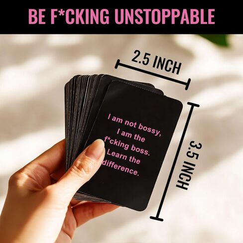 Badass Affirmation Cards - 100 Daily Motivational Birthday Gifts for Women, Affirmations Cards for Her, Best Friend, Sister, Daughter, Mom and More. in Saudi Arabia