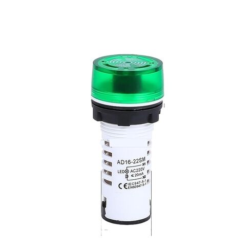 Flash 16 with Light SM380V Sound and Light Alarm Intermittent 220VAD22 AC/DC LED24V12V Buzzer(Black Without Light no Return or Exchange AC220V) in Saudi Arabia