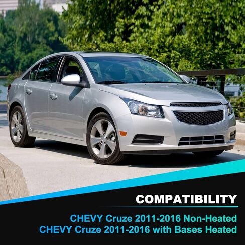Door Rearview Mirror Lens Non-Heated Rearview Mirror Glass With Blind Spot Detection BLIS For Chevy Cruze 2011-2016 95215096 GM1324127 95215095 GM1325127(RightAnd Left Side) in Saudi Arabia
