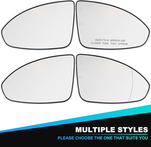Door Rearview Mirror Lens Non-Heated Rearview Mirror Glass With Blind Spot Detection BLIS For Chevy Cruze 2011-2016 95215096 GM1324127 95215095 GM1325127(RightAnd Left Side) in Saudi Arabia