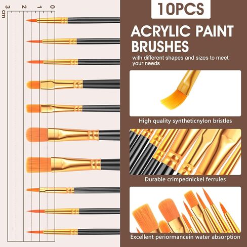 Acrylic Paint Set,56 PCS Professional Painting Supplies with Paint Brushes, 36 Colors Acrylic Paints, 1 Easel, 2 Painting Canvases, Palette, Paint Knives and Art Sponges for Hobbyists and Beginners in Saudi Arabia
