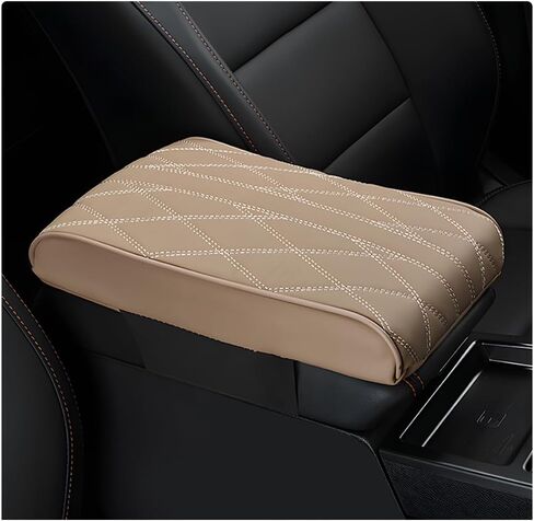 وسادة معززة لصندوق وحدة التحكم المركزية للسيارة، مقاس 12.4 بوصة × 8.5 بوصة، غطاء مسند ذراع وحدة التحكم من الإسفنج الذكي من الجلد يخفف من تعب الذراع، وسادة مسند ذراع للسيارة مصنوعة من شبكة ماسية غير قابلة للانزلاق لمعظم المركبات (رمادي) in Kuwait