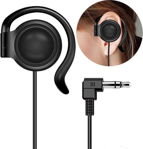 EXMAX 3.5mm Single Left Side Earphone Earbud Over Ear Headphone for EXD-101 ATG-100T EX-200N EX-100 Wireless Tour Guide Receiver Touring Groups Audience Radio Podcast Laptop MP3 (Left Side) in Saudi Arabia