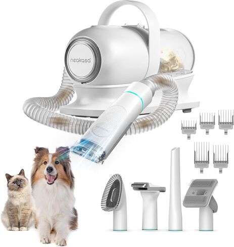 Neakasa P2 Pro Dog Grooming Kit, Pet Grooming Vacuum Suction 99% Hair, Professional Grooming Clippers with 5 Proven Grooming Tools, 2L Large-capacity Easy Empty Dustbin for Dogs Cats and Other Animals in Saudi Arabia
