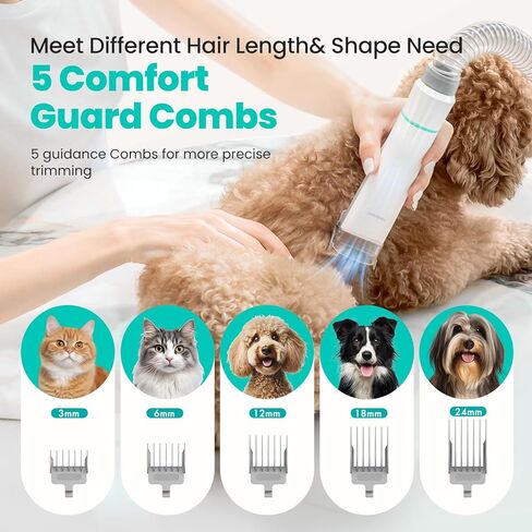 Neakasa P2 Pro Dog Grooming Kit, Pet Grooming Vacuum Suction 99% Hair, Professional Grooming Clippers with 5 Proven Grooming Tools, 2L Large-capacity Easy Empty Dustbin for Dogs Cats and Other Animals in Saudi Arabia