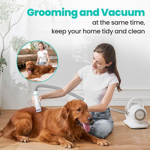 Neakasa P2 Pro Dog Grooming Kit, Pet Grooming Vacuum Suction 99% Hair, Professional Grooming Clippers with 5 Proven Grooming Tools, 2L Large-capacity Easy Empty Dustbin for Dogs Cats and Other Animals in Saudi Arabia