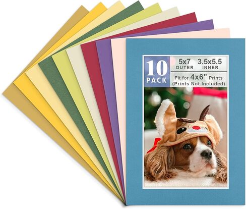 Golden State Art, 10 Pack 11x14 Black Picture Mat for 8x12 Photos | White Core Bevel Edge, Acid Free, 4-ply Thick Framing Picture Mats in Saudi Arabia