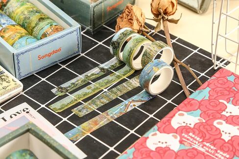 20 Rolls Impressionism Washi Tape Pack Oil Painting Style Decorative Masking Tapes Set with Gold Foil, Renaissance Arts for Craft, Kids, Scrapbook, DIY, Gift Wrapping (Monet's Water Lily) in Saudi Arabia