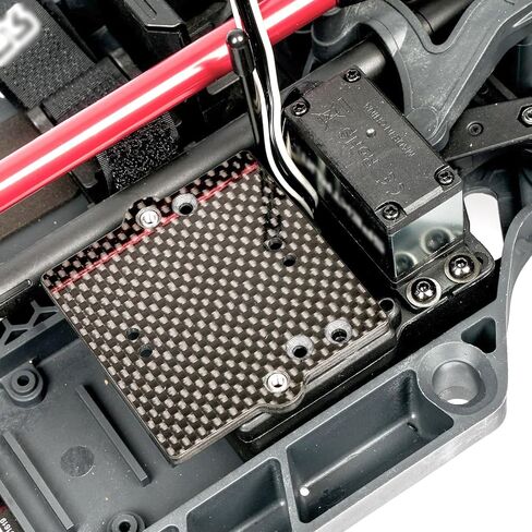 3MM Carbon Fiber ESC Tray Plate for Arrma 6S 1/7 Mojave 1/8 Kraton/Typhon/Notorious/Talion/Outcast,No-Drill ESC Mounting Bracket Fixing Plate,Mounting Receiver Tray Part AR320430 Upgrade Replace in Saudi Arabia