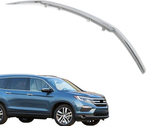 Front Bumper Upper Grille Molding Trim Plastic Replacement for Pilot 2016-2018 HO1217108 71150TG7A00 in Saudi Arabia