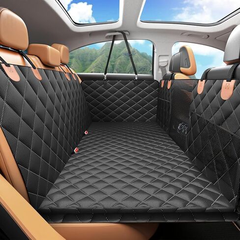 Back Seat Extender for Dogs, Hard Bottom Dog Car Seat Cover for Back Seat Protector, Waterproof Dog Backseat Holds 460lbs for Car, Foldable Dog Hammock for Car Travel Accessories Camping Mattress Bed in Saudi Arabia