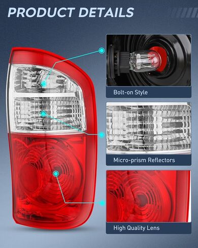 مجموعة الضوء الخلفي Nilight متوافقة مع 2004 2005 2006 Toyota Tundra 4 أبواب الكابينة المزدوجة وطاقم الكابينة الخلفية ضوء خلفي طراز OE استبدال جانب الركاب in Kuwait