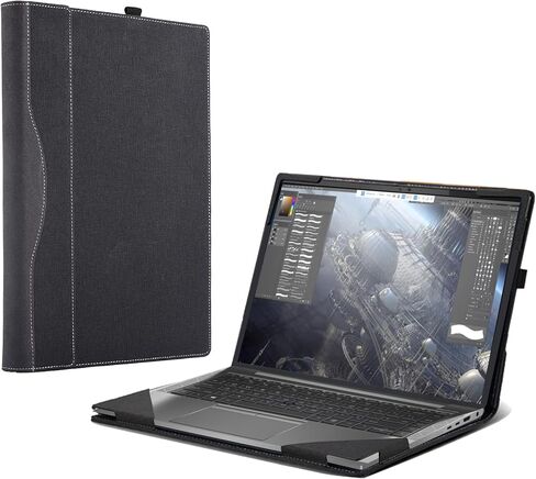 Laptop Case for HP ZBook Firefly 14 G7 | ZBook Firefly 14 G8 14 "[Not Other Models] All Inclusive Drop Case PU Leather Inside Pocket Cover (Dark Grey) in Saudi Arabia
