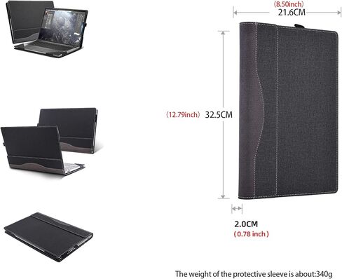 Laptop Case for HP ZBook Firefly 14 G7 | ZBook Firefly 14 G8 14 "[Not Other Models] All Inclusive Drop Case PU Leather Inside Pocket Cover (Dark Grey) in Saudi Arabia