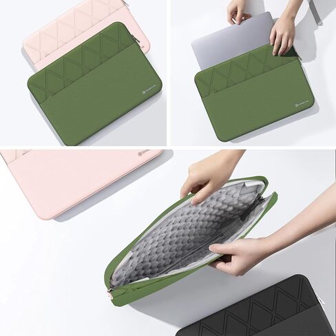 Smatree Laptop Sleeve for 15.6 inch GIGABYTE AERO 5 KE4/XE4, AERO 16 OLED XD/YD, AERO 15 OLED KC/XC/YC,AERO 15 XC, Protective Case with Pocket, YKK Zipper, Patented Shockproof Design, Green (E613G) in Saudi Arabia