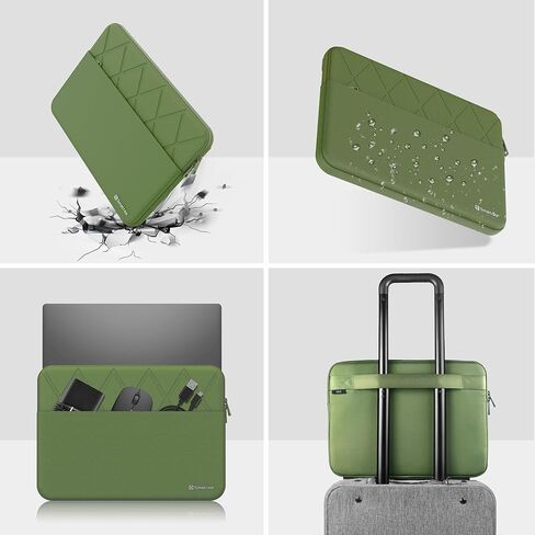 Smatree Laptop Sleeve for 15.6 inch GIGABYTE AERO 5 KE4/XE4, AERO 16 OLED XD/YD, AERO 15 OLED KC/XC/YC,AERO 15 XC, Protective Case with Pocket, YKK Zipper, Patented Shockproof Design, Green (E613G) in Saudi Arabia