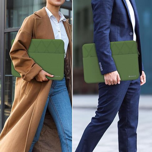 Smatree Laptop Sleeve for 15.6 inch GIGABYTE AERO 5 KE4/XE4, AERO 16 OLED XD/YD, AERO 15 OLED KC/XC/YC,AERO 15 XC, Protective Case with Pocket, YKK Zipper, Patented Shockproof Design, Green (E613G) in Saudi Arabia